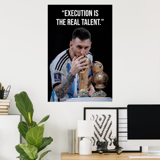 Execution Is the Real Talent Motivation Poster (Heimbüro)