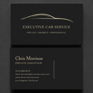 Executive-Autovermietung Black & Gold Visitenkarte