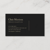 Executive Car Service Black & Gold Visitenkarte (Rückseite)