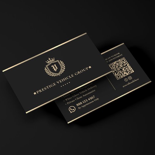 Executive Chauffeur Luxus Concierge Crest Bar  Visitenkarte