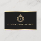 Executive-Chauffeur-Transport-Concierge Schwarz Visitenkarte (Vorderseite)