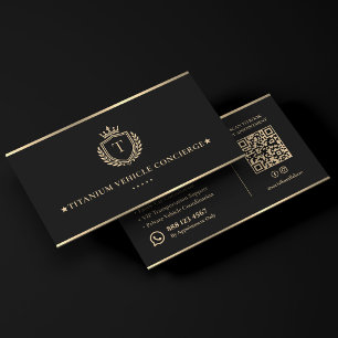 Executive-Chauffeur-Transport-Concierge Schwarz Visitenkarte