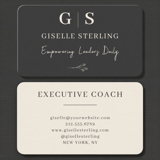 Executive Coach Schwarz Professional Visitenkarte