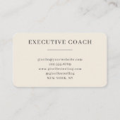 Executive Coach Schwarz Professional Visitenkarte (Rückseite)
