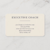 Executive Coach Visitenkarte (Rückseite)