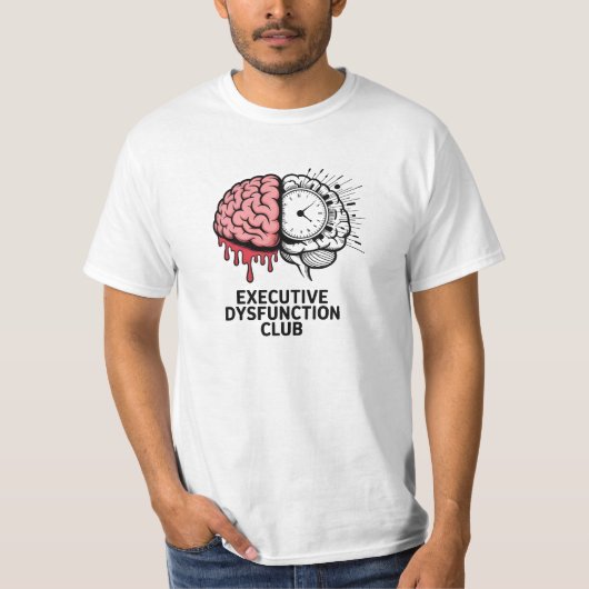 Executive Dysfunction Club Minimal-T-Shirt T-Shirt (Vorderseite)