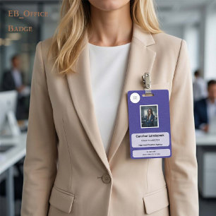 Executive Indigo Violettes Leder Custom Logo Foto  Ausweis