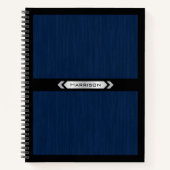 Executive Navy Blue Silver Professional Notebook Notizblock (Vorderseite)