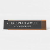 Executive Personalised Plaque,Acrylic Office Sign Schreibtischnamensplakette (Vorderseite )