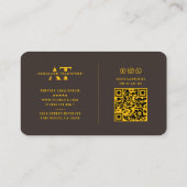 Executive Private Chauffeur Yellow Espresso Modern Visitenkarte (Rückseite)