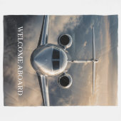Executive-Privatjet Fleecedecke (Vorderseite (Horizontal))
