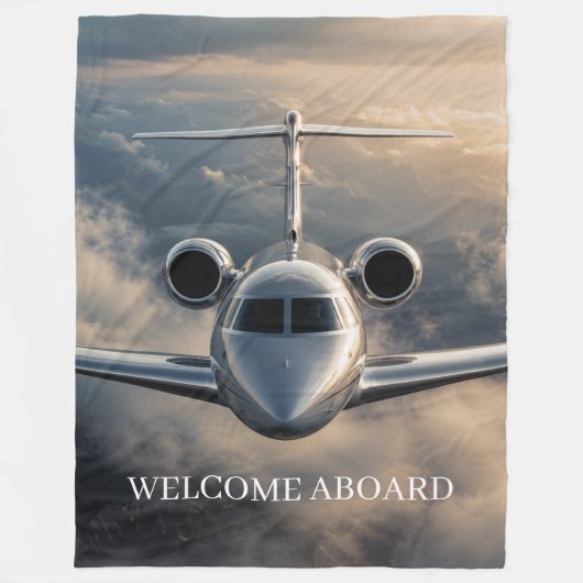 Executive-Privatjet-Flugzeug Fleecedecke (Vorderseite)