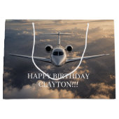Executive-Privatjet-Flugzeug Große Geschenktüte (Vorderseite)