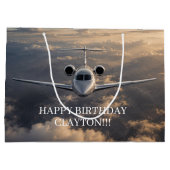 Executive-Privatjet-Flugzeug Große Geschenktüte (Rückseite)