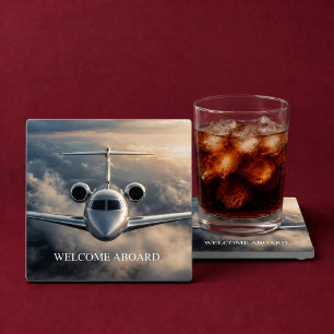 Executive-Privatjet Glasuntersetzer