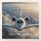 Executive-Privatjet Glasuntersetzer (Vorderseite)