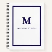 Executive Reserve Minimal Monogram Navy Notizblock (Vorderseite)