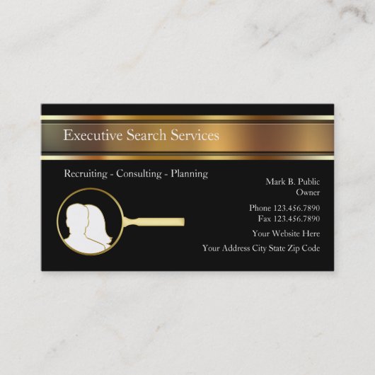Executive Search Employment Agency Business Cards Visitenkarte (Vorderseite)