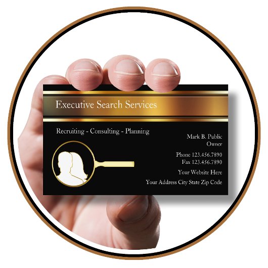 Executive Search Employment Agency Business Cards Visitenkarte