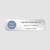 Executive Silver Metallic & Benutzerdefiniertes Lo Namensschild (Vorderseite)
