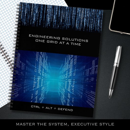 Executive Technical Cyber Graph Paper Notebook Notizblock