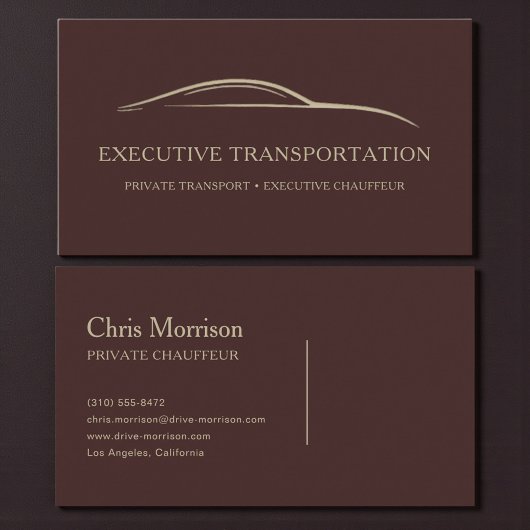Executive Transport Minimalist Visitenkarte