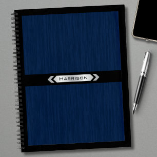 Exekutiv Navy Blau Silber Professionelles Notizbuc Notizblock