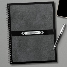 Exekutive Grau Schwarz Minimalistisch Name Profess Planer