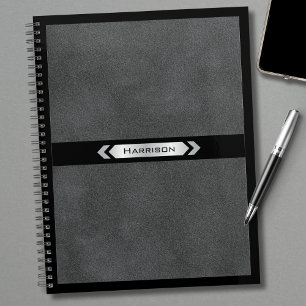 Exekutive Grau Schwarz Minimalistisch Name Profess Planer