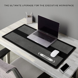 Exekutive Schwarz Grau Minimalistisch Für Ihn Schreibtischunterlage