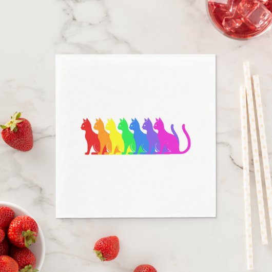 Exemplar für Regenbogenkatzen Serviette (Beispiel)