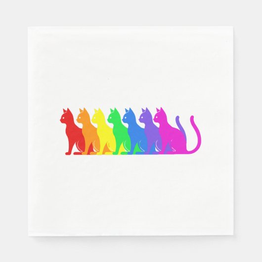 Exemplar für Regenbogenkatzen Serviette (Vorderseite)