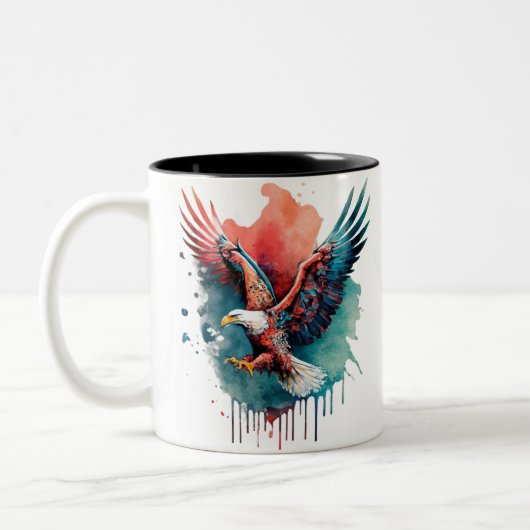 Exemplar von Be Eagle, fliegen, lustig Zweifarbige Tasse (Links)