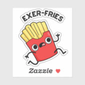 Exer-Pommes Funny Fries Puns Aufkleber (Blatt)
