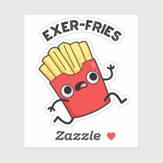 Exer-Pommes Funny Fries Puns Aufkleber (Blatt)