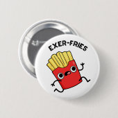 Exer-Pommes Funny Fries Puns Button (Vorne & Hinten)