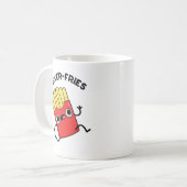 Exer-Pommes Funny Fries Puns Kaffeetasse (Vorderseite Links)