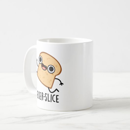Exer-slice Funny Bread Pun Kaffeetasse (Vorderseite Links)