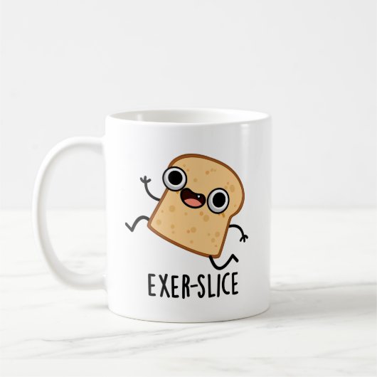 Exer-slice Funny Bread Pun  Kaffeetasse (Links)