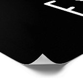 Exer-Slice Funny Pizza Pun Dark BG Poster (Ecke)