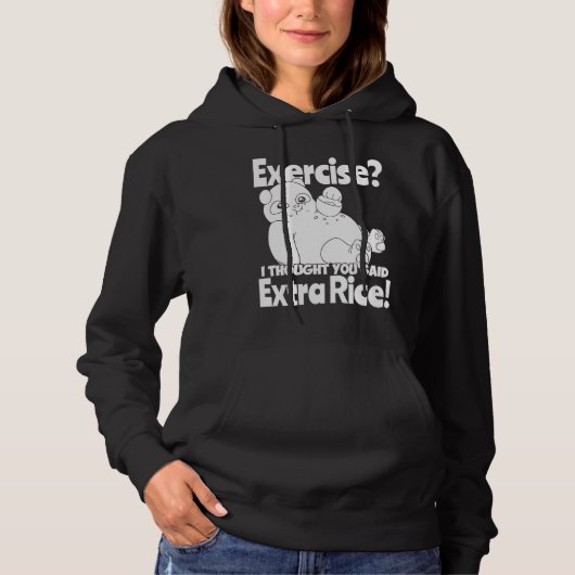 Exercise I Thought You Said Extra Rice Panda Rice Hoodie (Vorderseite)