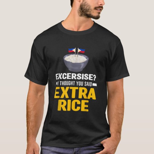 Exercise I Thought You Said Extra Rice Panda T-Shirt (Vorderseite)
