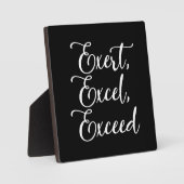 Exert, Excel, übertroffen - Hustle, Gym, Erfolg Fotoplatte (Vorderseite)