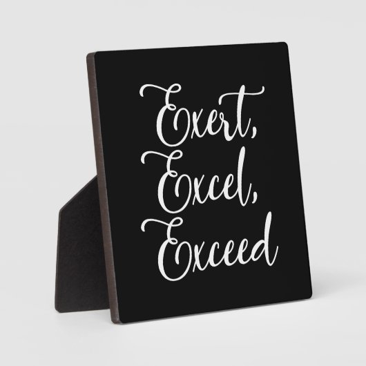 Exert, Excel, übertroffen - Hustle, Gym, Erfolg Fotoplatte (Vorderseite)