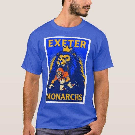 EXETER, CA MONARCHS CLASSIC FOOTBALL T-SHIRT. T-Shirt (Vorderseite)