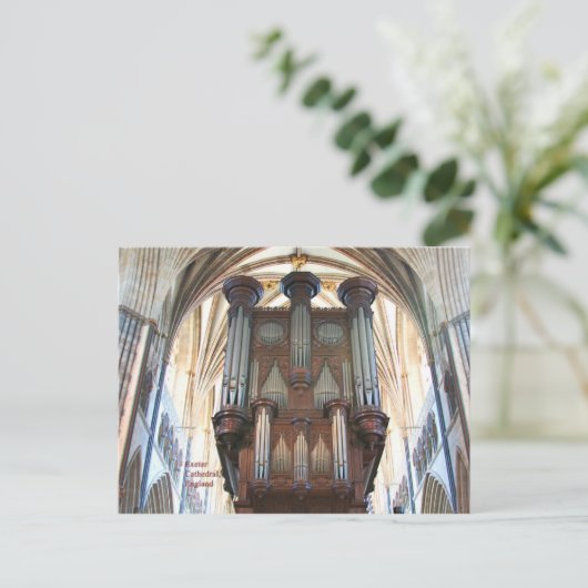 Exeter Cathedral organ, Devon, England, Postkarte (Stehend Vorderseite)