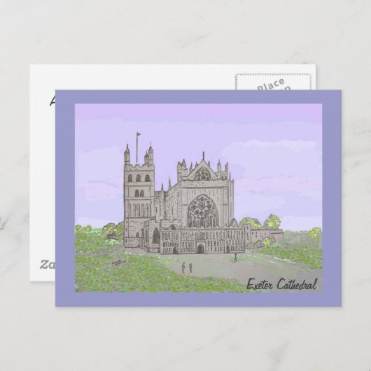 Exeter Cathedral Postkarte (Vorne/Hinten)