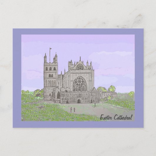 Exeter Cathedral Postkarte (Vorderseite)