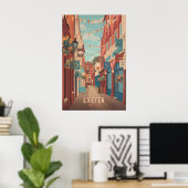 Exeter Devon Reiseplakat Poster (Heimbüro)