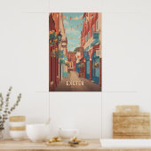 Exeter Devon Reiseplakat Poster (Küche)